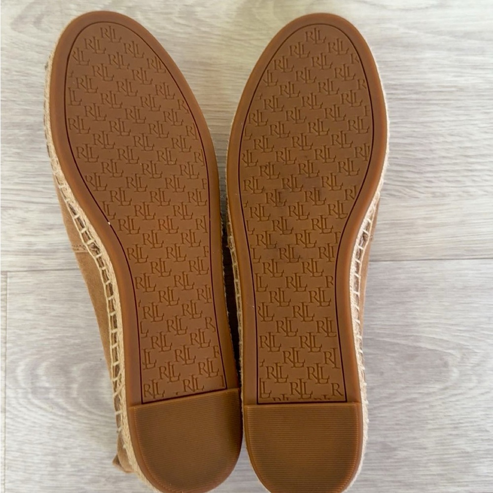 Ralph Lauren Cameryn III Leather Espadrilles – Tan – Size 8 – New ✨ - Picture 3 of 5